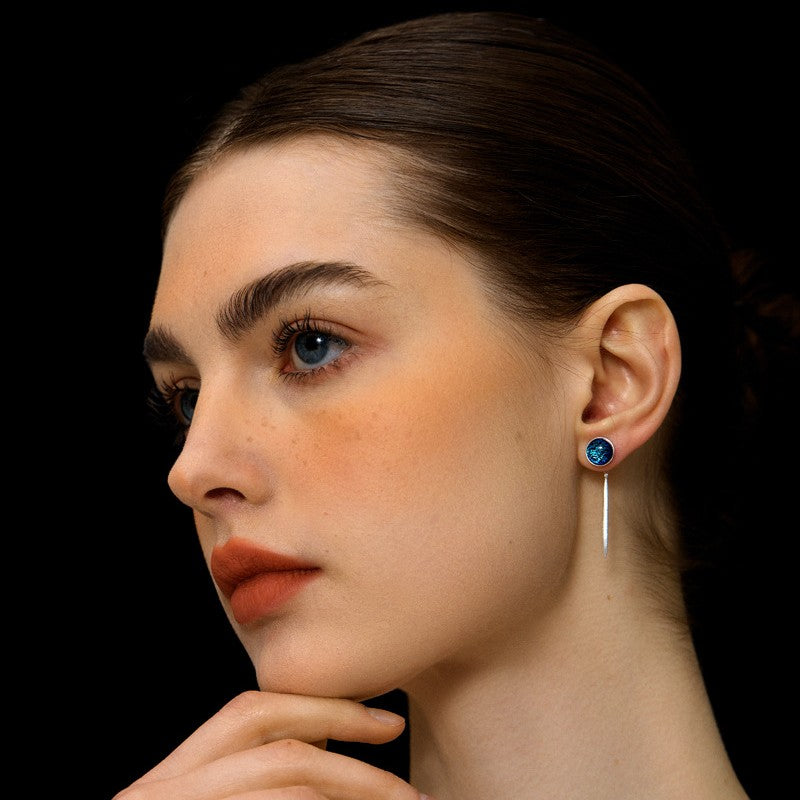 Leaf Drop Earrings Gold Silver Dangle Jewelry