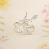 Orchid Flower Adjustable Ring for Women