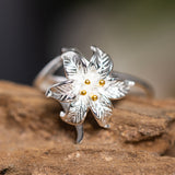 Starflower Bloom Ring – Nature-Inspired Boho Statement Jewelry
