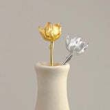 Tulip Bloom Brooch – Elegant Botanical Magic
