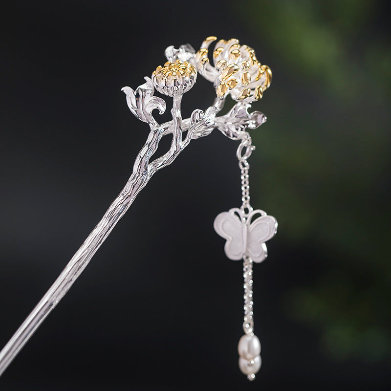 Chrysanthemum Hair Stick for Elegant Mystic Energy Flow