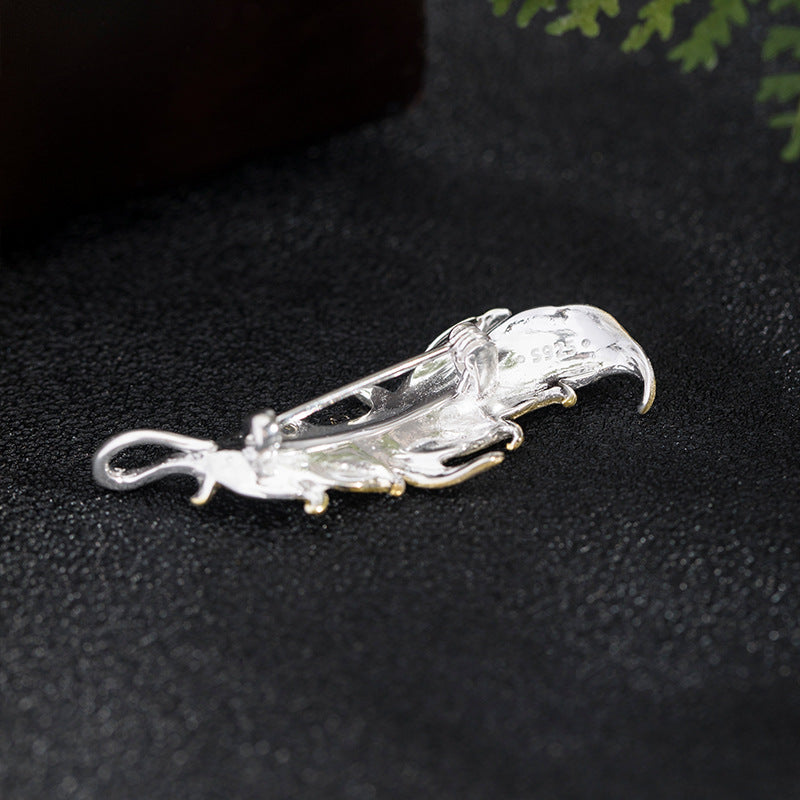 Golden Feather Pendant – Spirit Guardian Charm Necklace