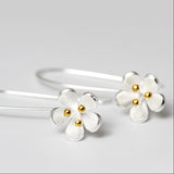 Golden Bloom Drop Earrings with Floral Spirit Energy