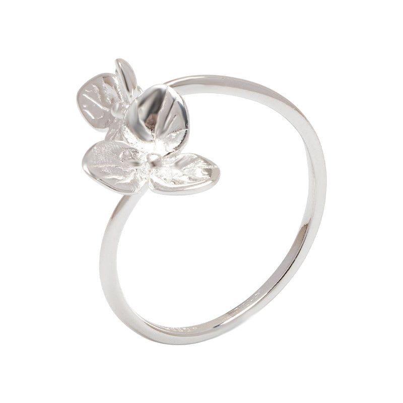 Moonlit Herb Leaf Open Ring – Nature Witch Jewelry