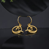 Golden Vine Earrings with Minimal Bloom and Sacred Flow