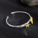 Golden Blossom Vine Bracelet for Sacred Nature Flow