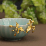 Leaf Drop Earrings Gold Silver Dangle Jewelry
