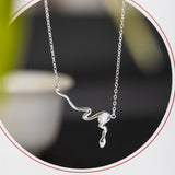 Serpent Pearl Necklace for Intuition, Power and Rebirth