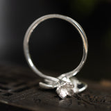 Sterling Silver Flower Ring – Botanical Nature-Inspired Jewelry