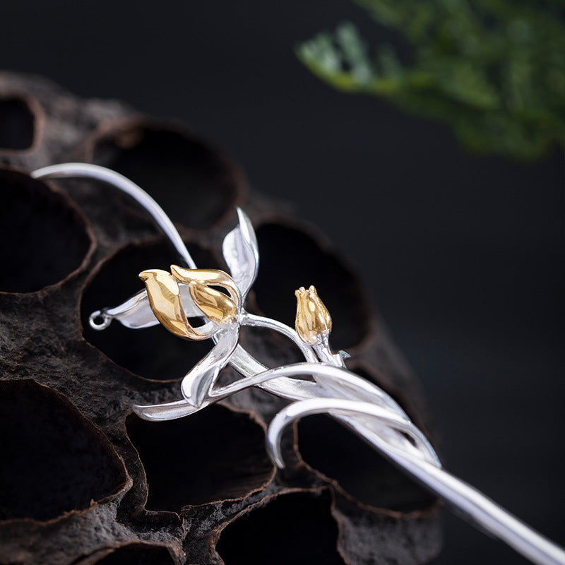 Orchid Hair Stick for Elegant Mystic Updos