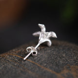 Lily Flower Stud Earring – Sterling Silver Botanical Jewelry