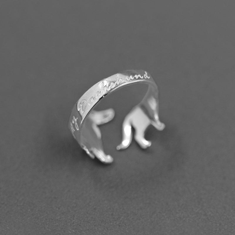 Golden Puppy Adjustable Ring for Pet Lovers