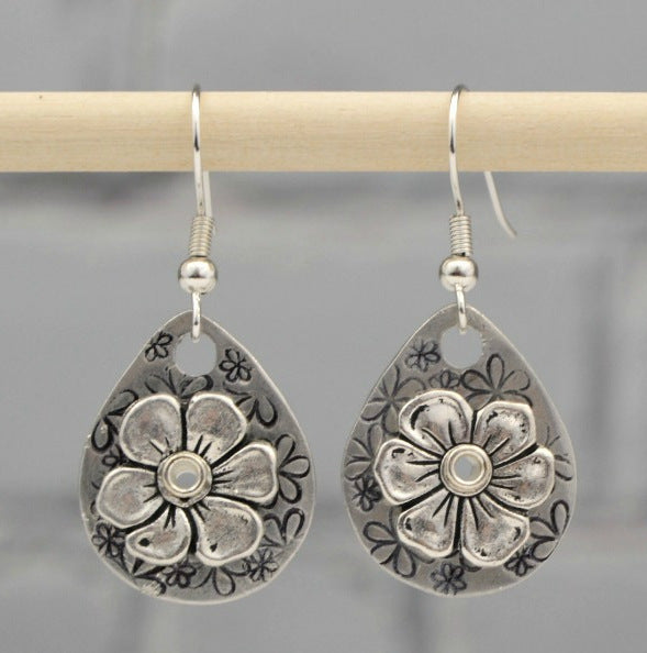 Rustic Floral Drop Earrings with Nature Inspired Boho Charm