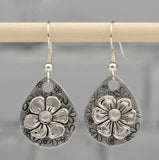 Rustic Floral Drop Earrings with Nature Inspired Boho Charm