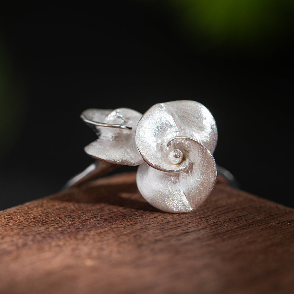 Spiral Petal Ring for Whispers of Botanical Magic