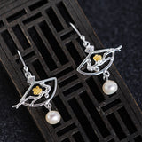 Dancing Bloom Pearl Earrings – Mystic Garden Grace