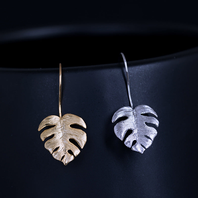 Monstera Leaf Drop Earrings with Jungle Spirit Energy