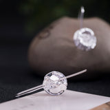 Frost Bloom Drop Earrings for Minimalist Spiritual Style