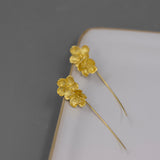 Floral Drop Earrings Gold or Silver