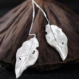 Withered Leaf Threader Earrings – Forest Witch Elegance