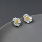Leaf Drop Earrings Gold Silver Dangle Jewelry