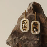 Leaf Drop Earrings Gold Silver Dangle Jewelry