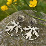 Floral Leaf Statement Earrings with Botanical Nature Inspired Design