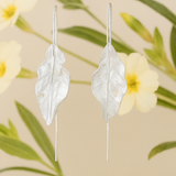 Withered Leaf Threader Earrings – Forest Witch Elegance