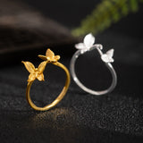 Butterfly Spirit Ring in Gold and Silver for Transformation
