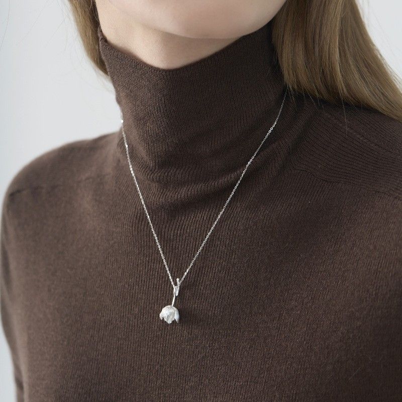 Botanical Pendant Necklace in Gold & Silver