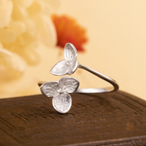 Moonlit Herb Leaf Open Ring – Nature Witch Jewelry