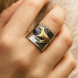 Golden Horse Totem Ring with Western Spirit Power