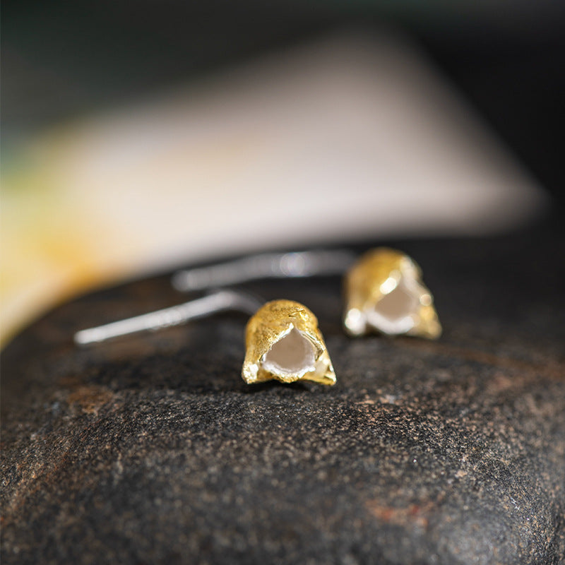 Golden Tulip Bud Earrings for Grace, Growth and Renewal