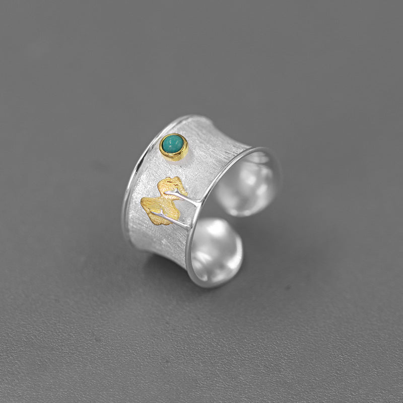 Desert Camel Ring with Turquoise Stone