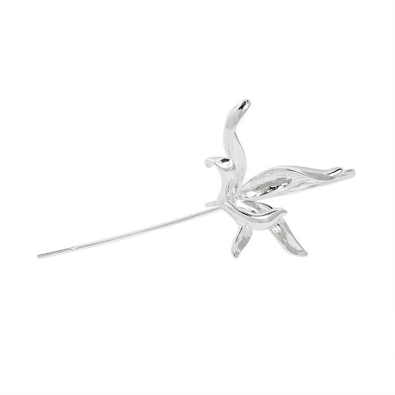 Silver Stamen Drop Earrings – Floral Minimalist Design