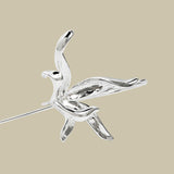 Silver Stamen Drop Earrings – Floral Minimalist Design