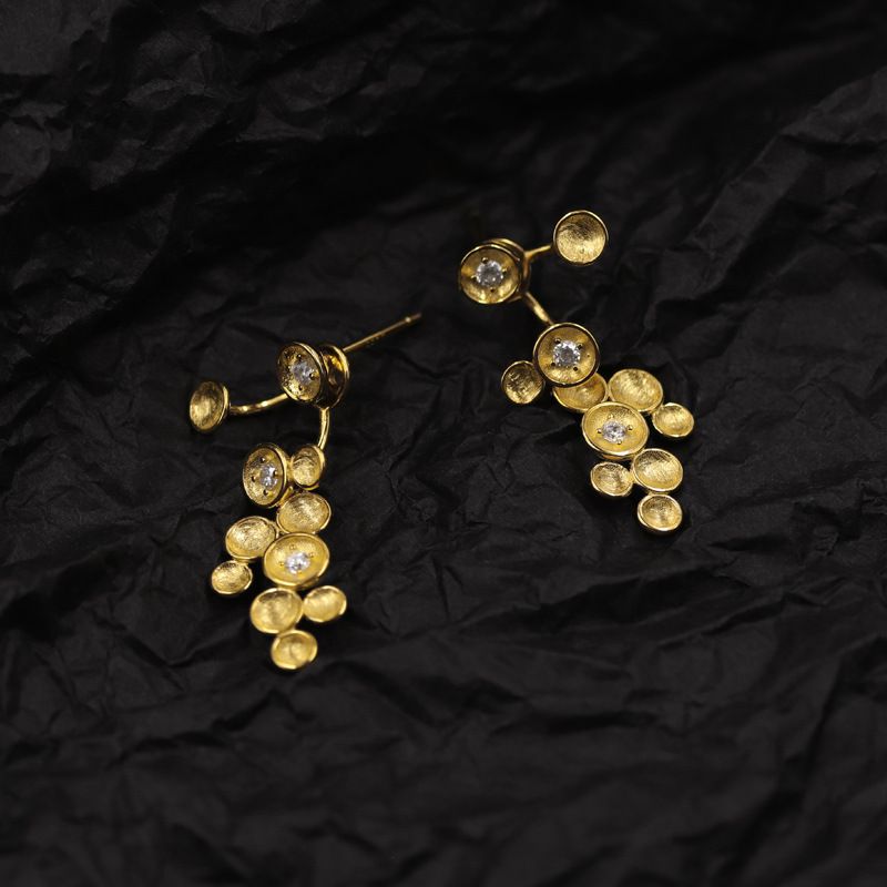 Nature Drop Earrings – Sterling Silver or Gold