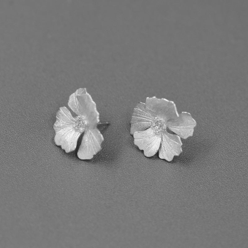 Silver Blossom Stud Earrings for Everyday Goddess Energy