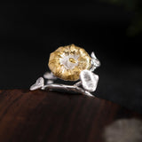 Mystic Mushroom Ring in Silver and Gold Bloom