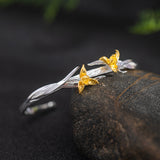 Golden Blossom Vine Bracelet for Sacred Nature Flow