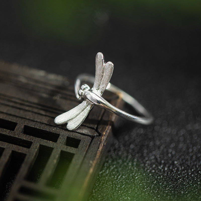 Golden Dragonfly Ring – Nature Spirit Adjustable Jewelry