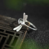Golden Dragonfly Ring – Nature Spirit Adjustable Jewelry