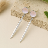 Leaf Drop Earrings Gold Silver Dangle Jewelry