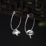 Whimsical Mushroom Hoop Earrings for Forest Spirit Energy