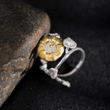 Mystic Mushroom Ring in Silver and Gold Bloom