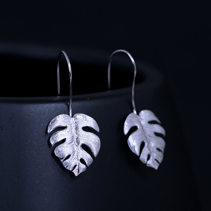 Monstera Leaf Drop Earrings with Jungle Spirit Energy