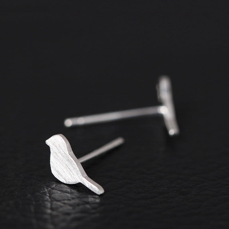 Silver Bird Stud Earrings for Freedom and Soul Flight
