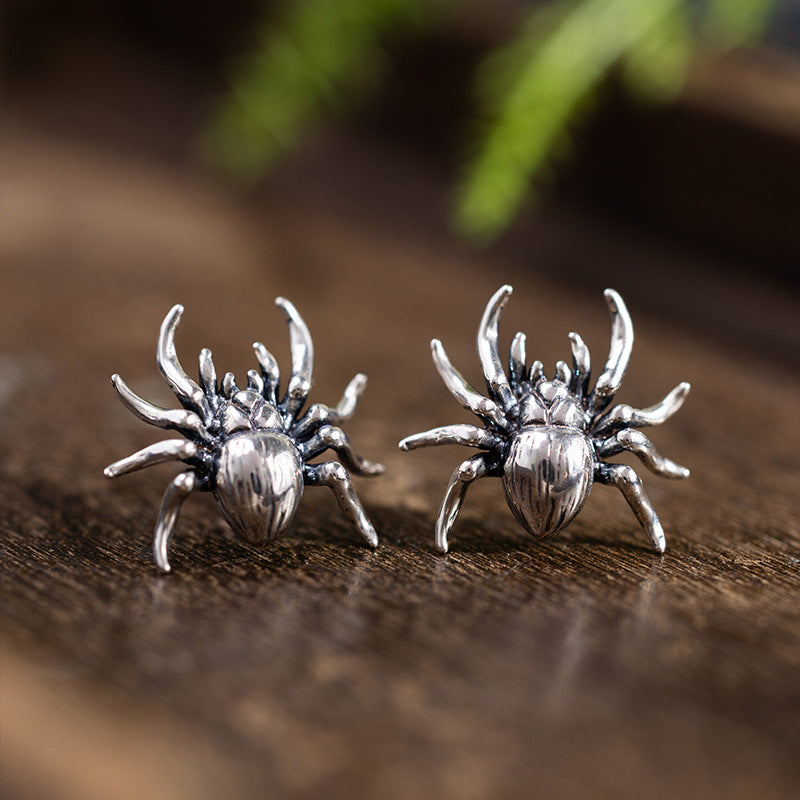 Mystic Spider Stud Earrings for Bold Witchcore Vibes