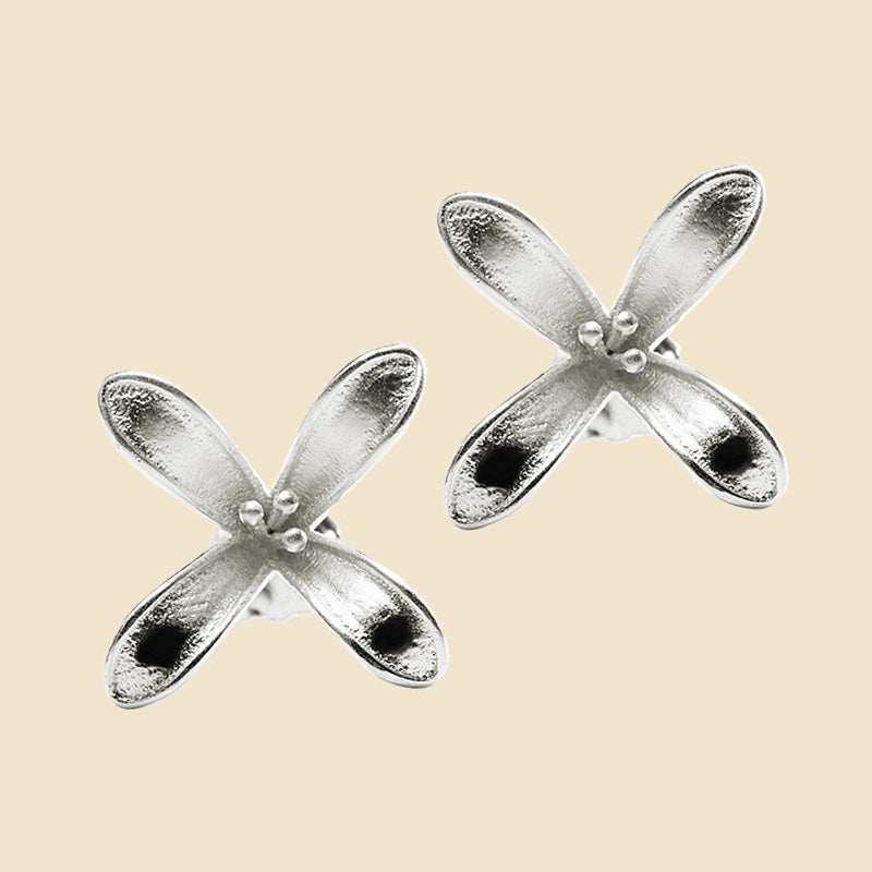 Delicate Petal Stud Earrings with Floral Energy Bloom