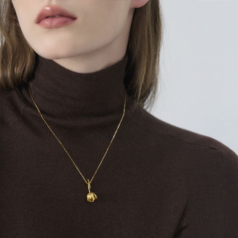 Botanical Pendant Necklace in Gold & Silver